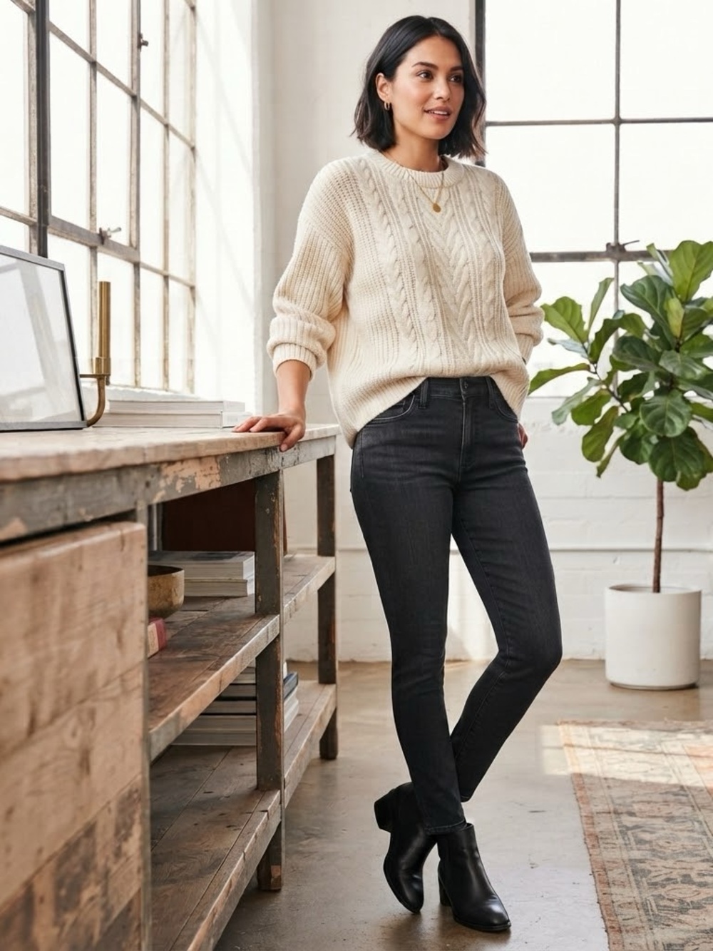 Madewell 10" High Riser Skinny Jeans Lunar Wash Size 29 Faded Black Charcoal
